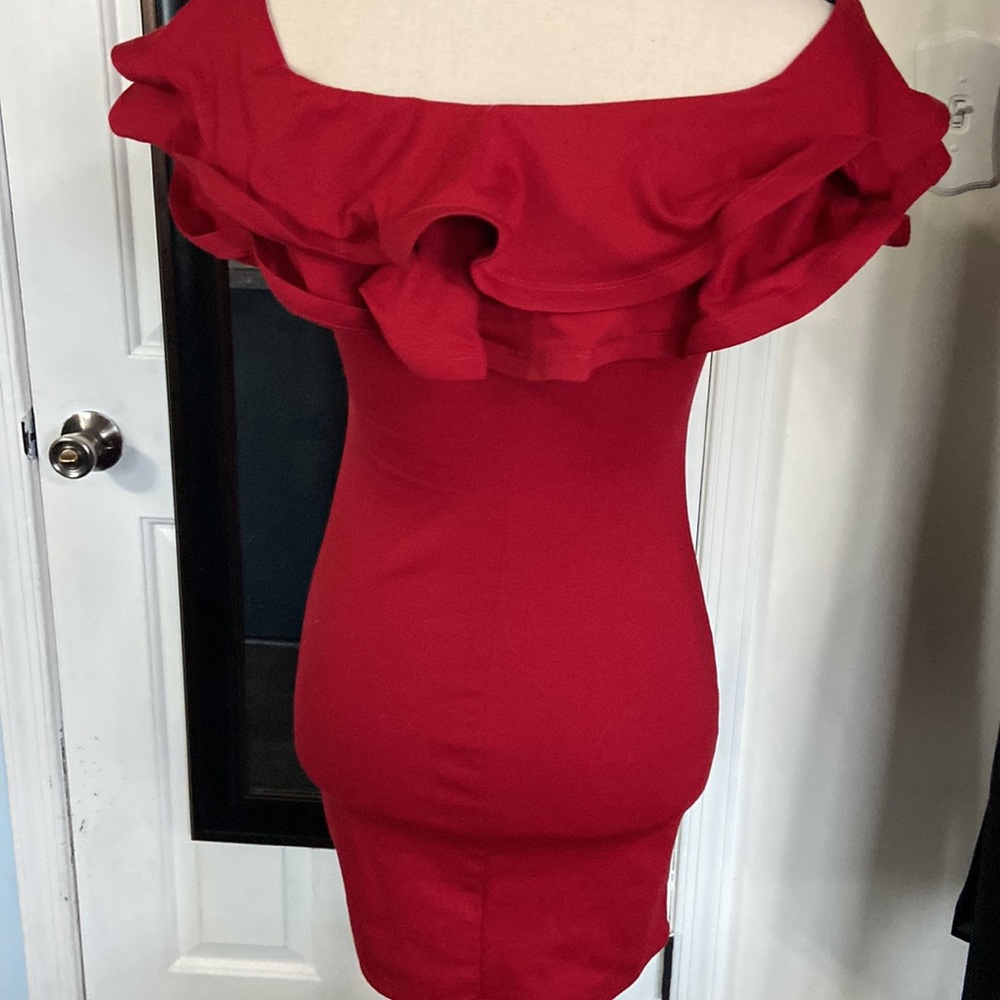 Red Mini Dress - Picture 2 of 5
